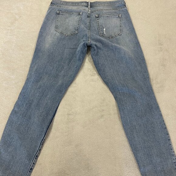 GAP Distressed Mid-Rise Skinny Jeans Size 32 Tall - Picture 5 of 16